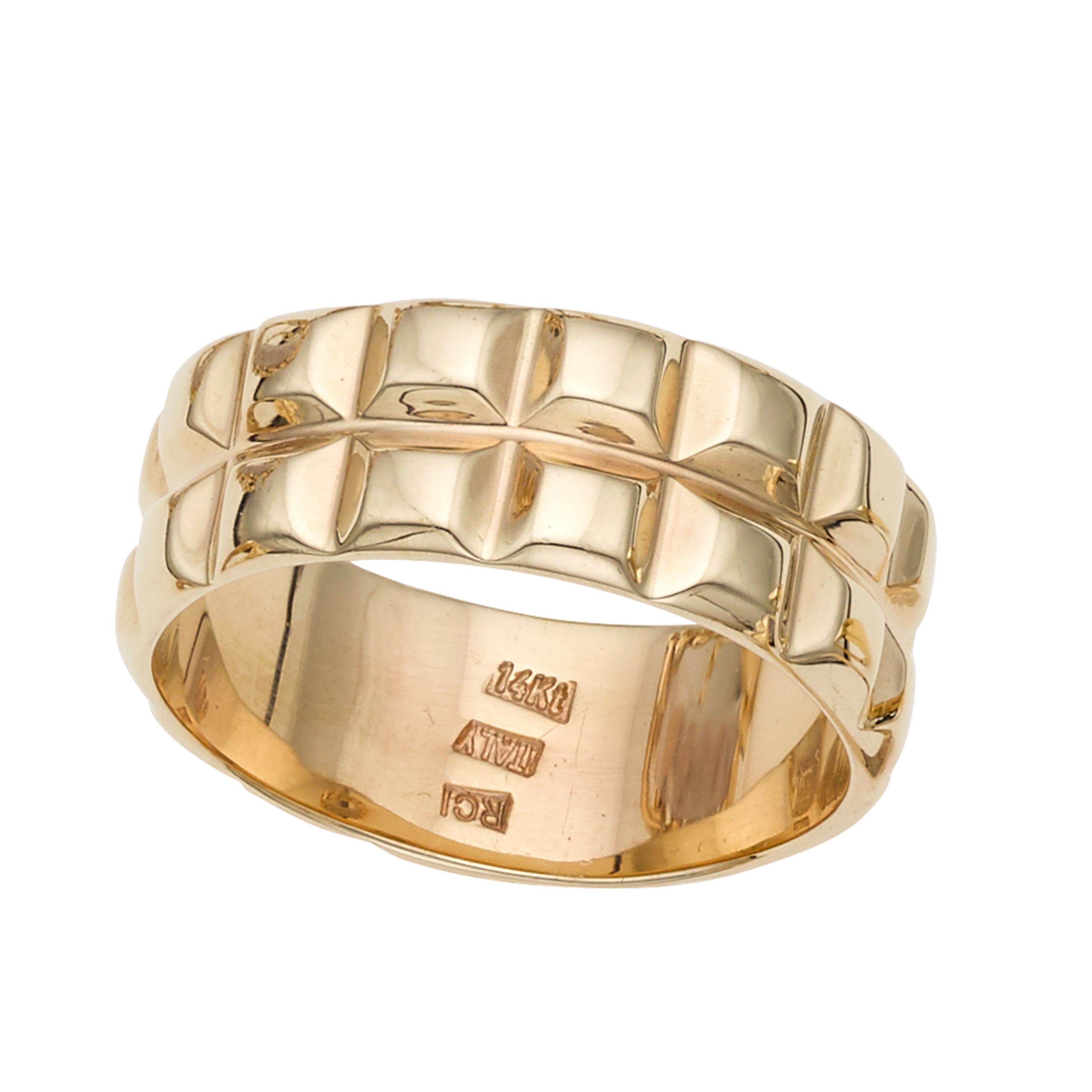 14K Gold Double Row Pyramid Ring – Regent Jewelers NC