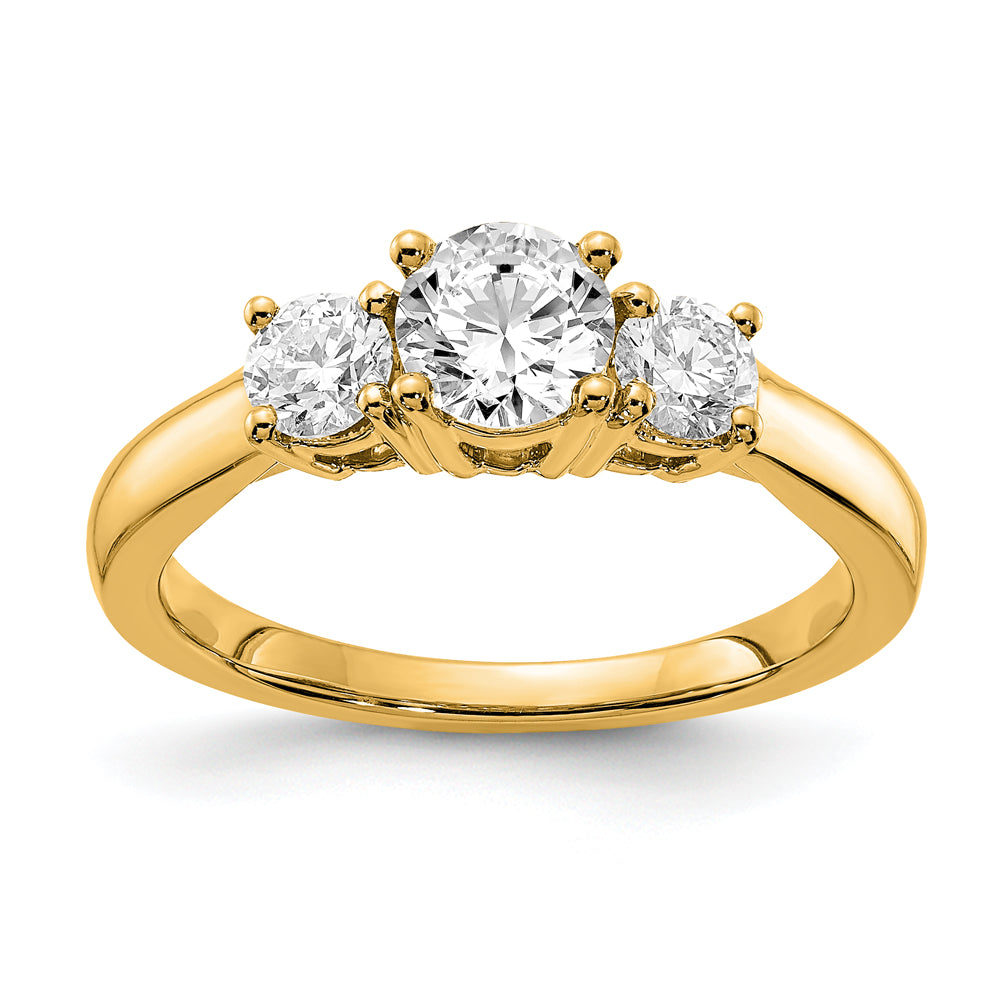 14k White Gold 3-Stone Lab Grown Diamond SI1/SI2, G H I, Engagement Ring 14k White Gold 3-Stone Lab Grown Diamond SI1/SI2, G H I, Engagement Ring