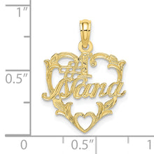 Load image into Gallery viewer, 10K &num;1 NANA  in Heart Charm
