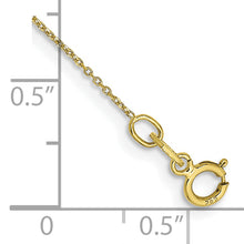 Load image into Gallery viewer, 10k .6mm D/C Round Open Link Cable Chain Anklet
