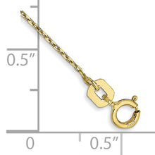 Load image into Gallery viewer, 10k .8mm D/C Cable with Spring Ring Clasp Chain Anklet

