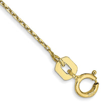 Load image into Gallery viewer, 10k .8mm D/C Cable with Spring Ring Clasp Chain Anklet
