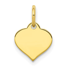 Load image into Gallery viewer, 10k .018 Gauge Heart Disc Charm
