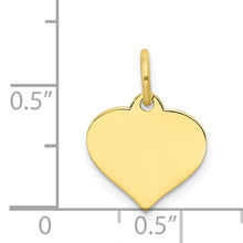 Load image into Gallery viewer, 10k .013 Gauge Heart Disc Charm
