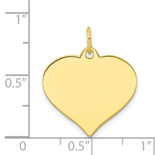 Load image into Gallery viewer, 10k .018 Gauge Heart Disc Charm
