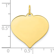 Load image into Gallery viewer, 10k .013 Gauge Heart Disc Charm
