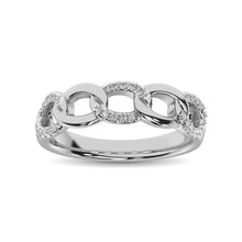 Load image into Gallery viewer, 14K White Gold 1/6 Ct.Tw. Diamond Interlinked Anniversary Band
