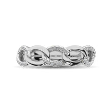 Load image into Gallery viewer, 14K White Gold 1/6 Ct.Tw. Diamond Interlinked Anniversary Band
