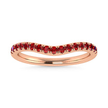 Load image into Gallery viewer, 14K Rose Gold 1/3 Ct.Tw. Ruby Curve Band
