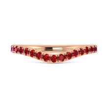 Load image into Gallery viewer, 14K Rose Gold 1/3 Ct.Tw. Ruby Curve Band
