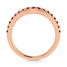 Load image into Gallery viewer, 14K Rose Gold 1/3 Ct.Tw. Ruby Curve Band

