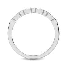 Load image into Gallery viewer, 14K White Gold 1/10 Ct.tw Round and Tapper Diamond Band Ring
