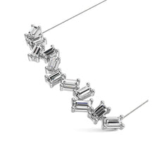 Load image into Gallery viewer, Diamond 1/10 Ct.Tw. Baguette Fashion Necklace in 10K White Gold
