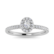 Load image into Gallery viewer, Diamond 3/4 Ct.Tw. Oval Cut Engagement Ring in 14K White Gold
