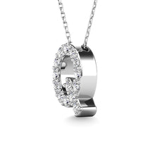 Load image into Gallery viewer, Diamond 1/6 Ct.Tw. Letter Q Pendant in 14K White Gold

