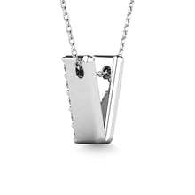 Load image into Gallery viewer, Diamond 1/10 Ct.Tw. Letter V Pendant in 14K White Gold
