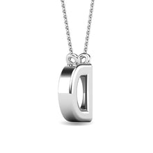 Load image into Gallery viewer, Diamond 1/20 Ct.Tw. Letter D Pendant in 10K White Gold
