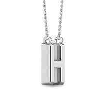 Load image into Gallery viewer, Diamond 1/20 Ct.Tw. Letter H Pendant in 10K White Gold
