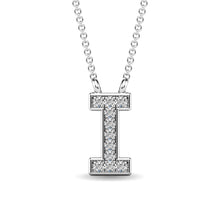 Load image into Gallery viewer, Diamond 1/20 Ct.Tw. Letter I Pendant in 10K White Gold
