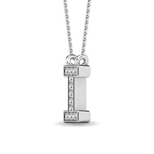 Load image into Gallery viewer, Diamond 1/20 Ct.Tw. Letter I Pendant in 10K White Gold
