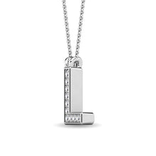 Load image into Gallery viewer, Diamond 1/20 Ct.Tw. Letter L Pendant in 10K White Gold
