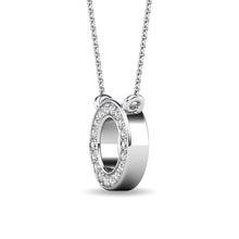 Load image into Gallery viewer, Diamond 1/20 Ct.Tw. Letter O Pendant in 10K White Gold
