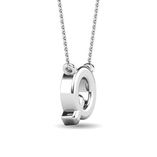 Load image into Gallery viewer, Diamond 1/20 Ct.Tw. Letter Q Pendant in 10K White Gold
