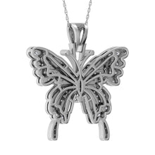 Load image into Gallery viewer, Diamond 1 Ct.Tw. Butterfly Pendant in 10K White Gold
