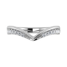 Load image into Gallery viewer, 14K White Gold 1/5 Ct.Tw. Diamond Chevron Band
