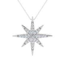 Load image into Gallery viewer, 10K White Gold 1/5 Ct.Tw. Diamond Star Pendant
