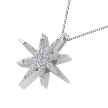 Load image into Gallery viewer, 10K White Gold 1/5 Ct.Tw. Diamond Star Pendant
