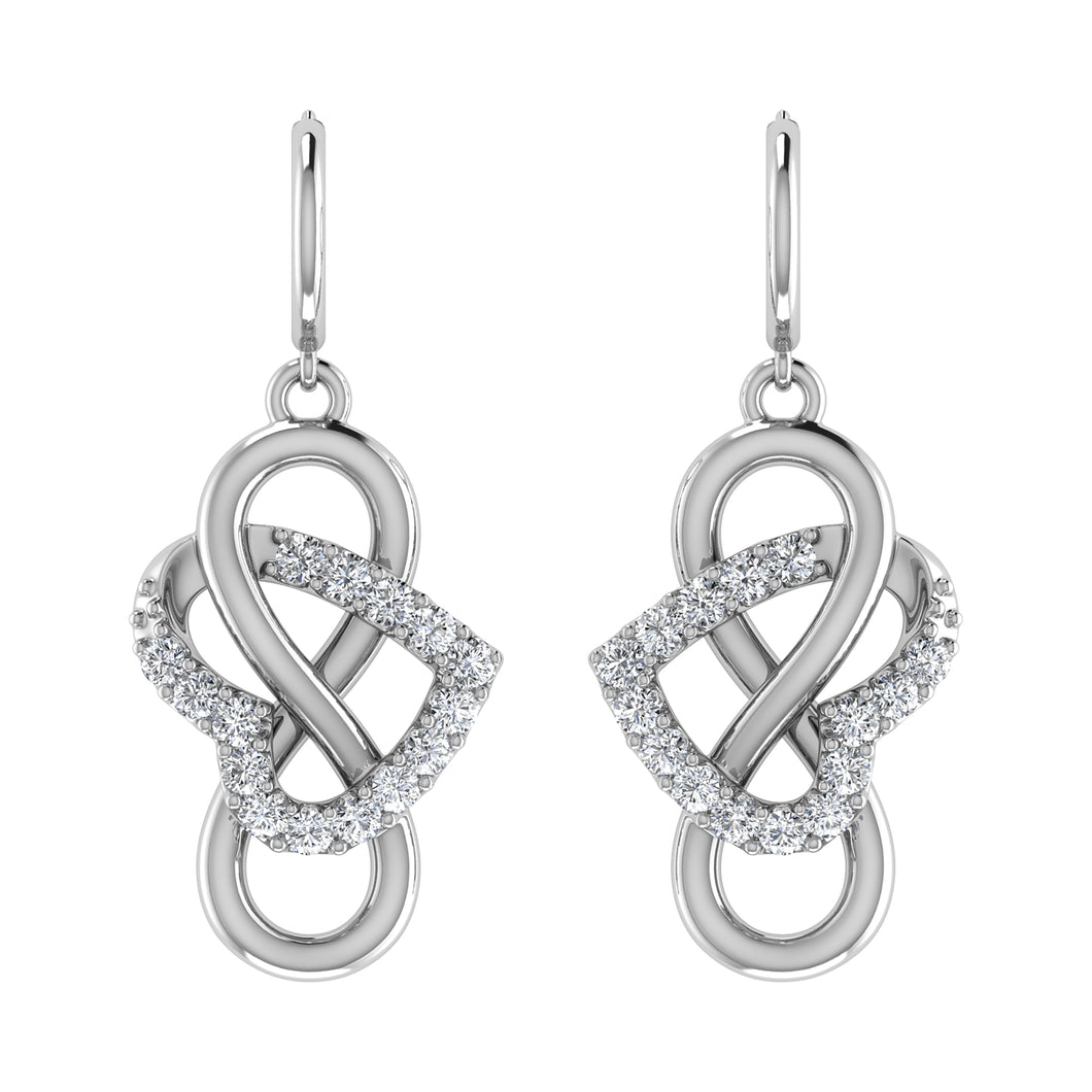 Diamond 1/4 Ct.Tw. Danglers Earrings in 10K White Gold