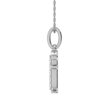 Load image into Gallery viewer, Diamond 1/20 Ct.Tw. Letter F Pendant in 10K White Gold
