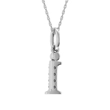 Load image into Gallery viewer, Diamond 1/20 Ct.Tw. Letter I Pendant in 10K White Gold
