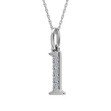 Load image into Gallery viewer, Diamond 1/20 Ct.Tw. Letter L Pendant in 10K White Gold
