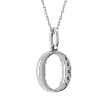 Load image into Gallery viewer, Diamond 1/20 Ct.Tw. Letter O Pendant in 10K White Gold
