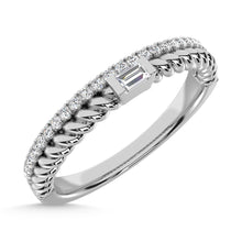 Load image into Gallery viewer, 14K White Gold Diamond  1/6 Ct.Tw. Stack Band
