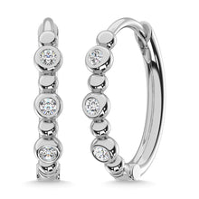 Load image into Gallery viewer, 14K White Gold Diamond 1/6 Ct.Tw. Hoop Earrings
