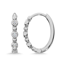Load image into Gallery viewer, 14K White Gold Diamond 1/6 Ct.Tw. Hoop Earrings
