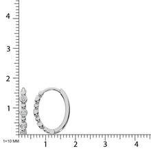 Load image into Gallery viewer, 14K White Gold Diamond 1/6 Ct.Tw. Hoop Earrings
