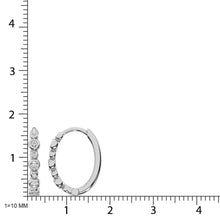 Load image into Gallery viewer, 14K White Gold Diamond 1/4 Ct.Tw. Hoop Earrings
