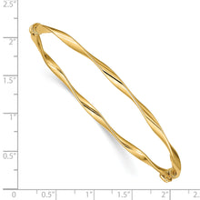 Load image into Gallery viewer, 14k Polished Twisted Hinged Bangle Bracelet
