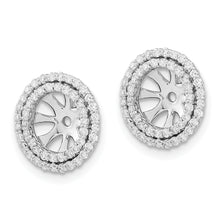 Load image into Gallery viewer, 14k White Gold Diamond Earring Jackets
