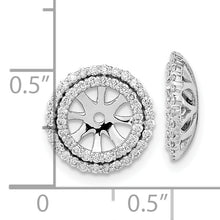 Load image into Gallery viewer, 14k White Gold Diamond Earring Jackets
