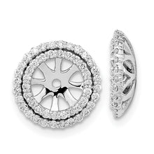 Load image into Gallery viewer, 14k White Gold Diamond Earring Jackets
