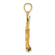 Load image into Gallery viewer, 14K Diamond-cut Hummingbird Pendant
