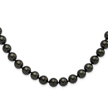 Load image into Gallery viewer, Sterling Silver Majestik Rh-pl 10-11mm Black Imitation Shell Pearl Necklace
