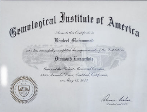 GIA Certified professional