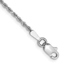 Load image into Gallery viewer, 14k White Gold 1.5mm Diamond-cut Rope Anklet
