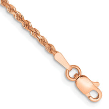 Load image into Gallery viewer, 14k Rose Gold 1.75mm D/C Rope with Lobster Clasp Chain
